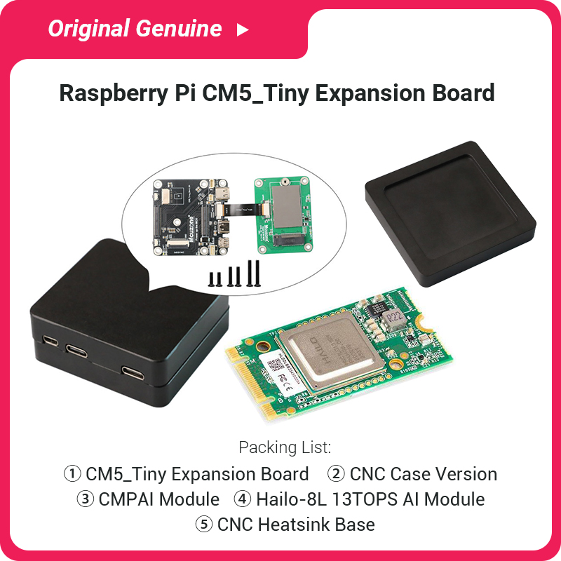 Raspberry Pi Ai Kit Hailo-8L - Complete CM5 Tiny Full Kit met