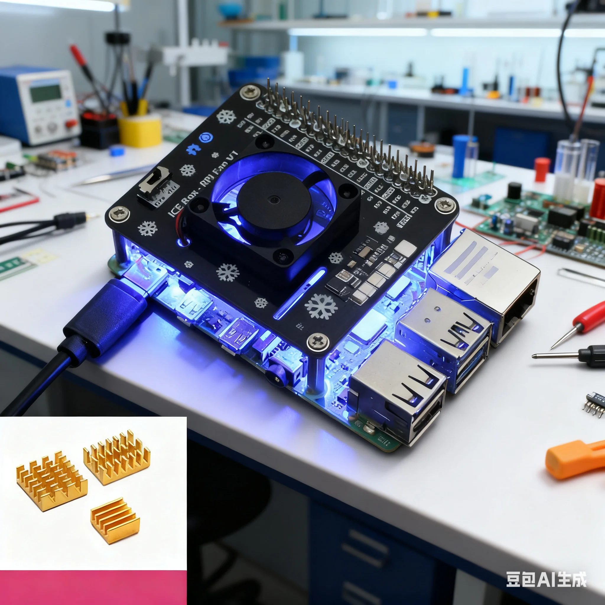 Raspberry Pi Water Cooling Kit - Actieve Koelhoed Voor Raspberry Pi 5/4B/3B